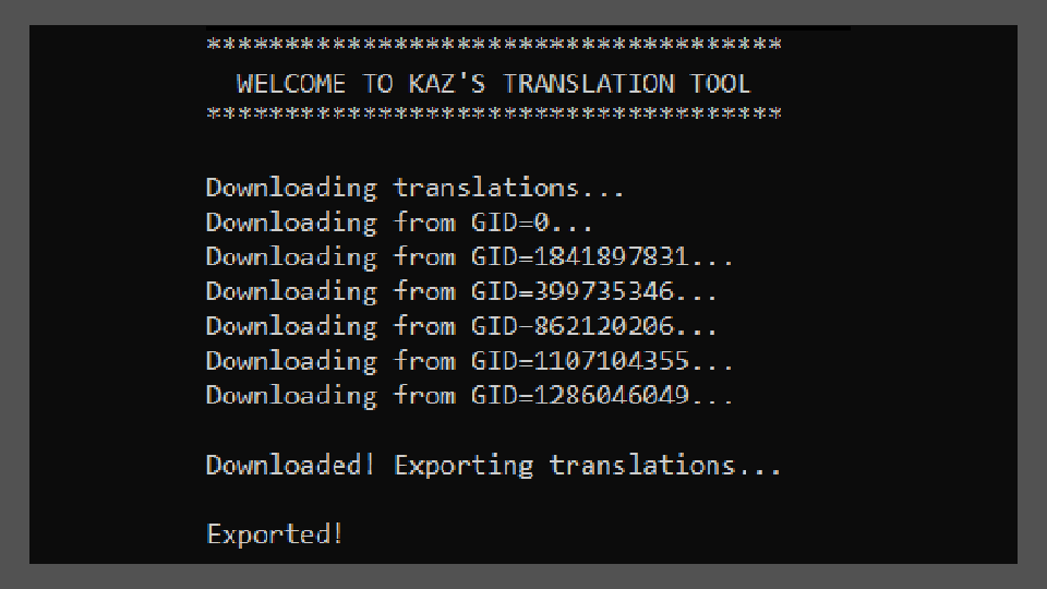 Kaz's Translation Tool